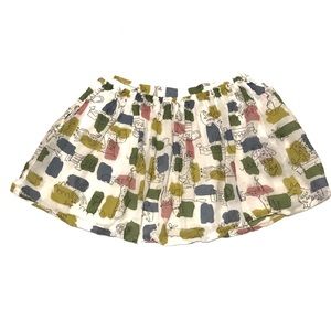 Mini Boden Dog Print Pleated Skirt